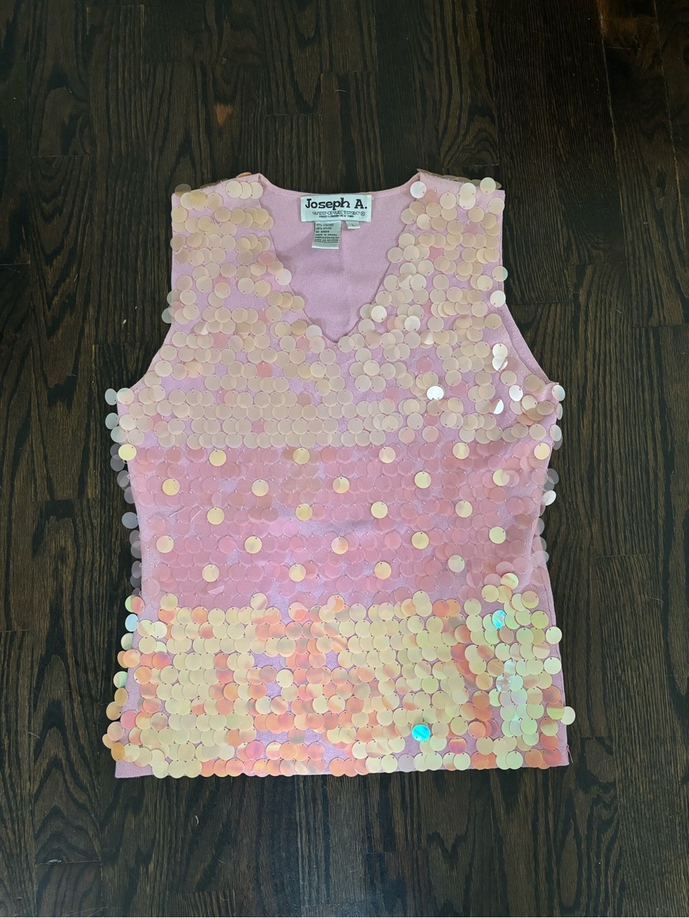 Women’s Y2K deadstock Pink Sequin Tank Top